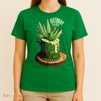 Birthday Cake 420 Cannabis Culture Stoner Weed Strain T-Shirt thumb 4