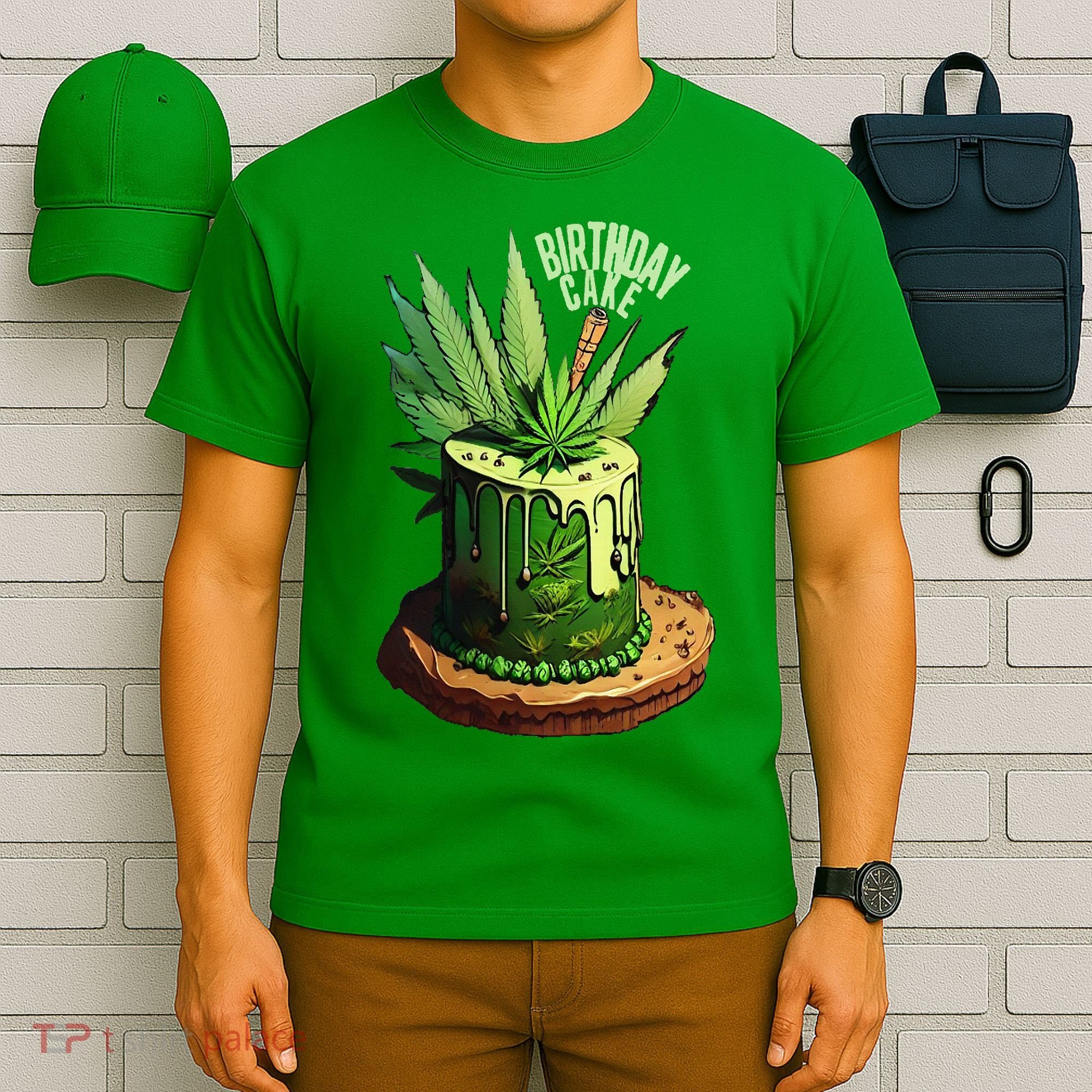 Birthday Cake 420 Cannabis Culture Stoner Weed Strain T-Shirt