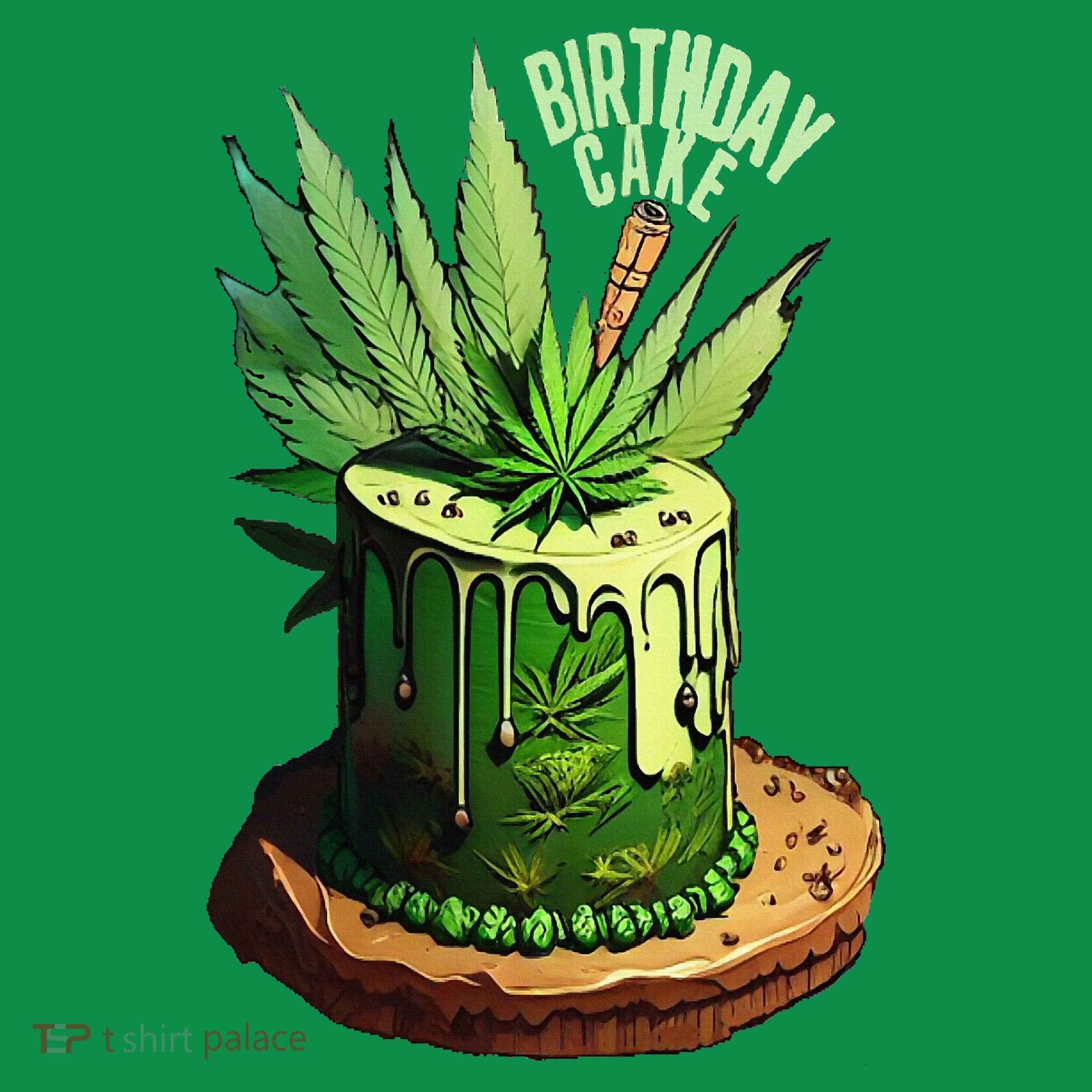 Birthday Cake 420 Cannabis Culture Stoner Weed Strain Ornament