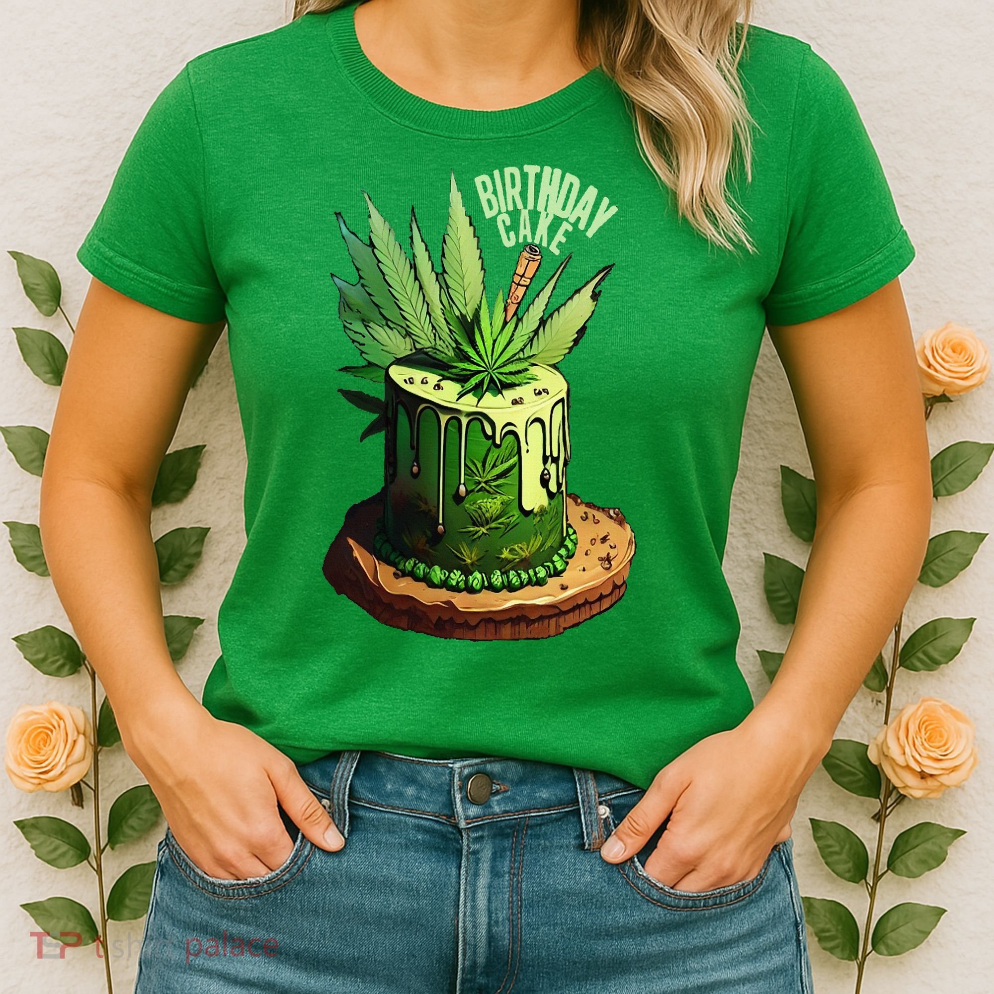 Birthday Cake 420 Cannabis Culture Stoner Weed Strain Women's T-Shirt