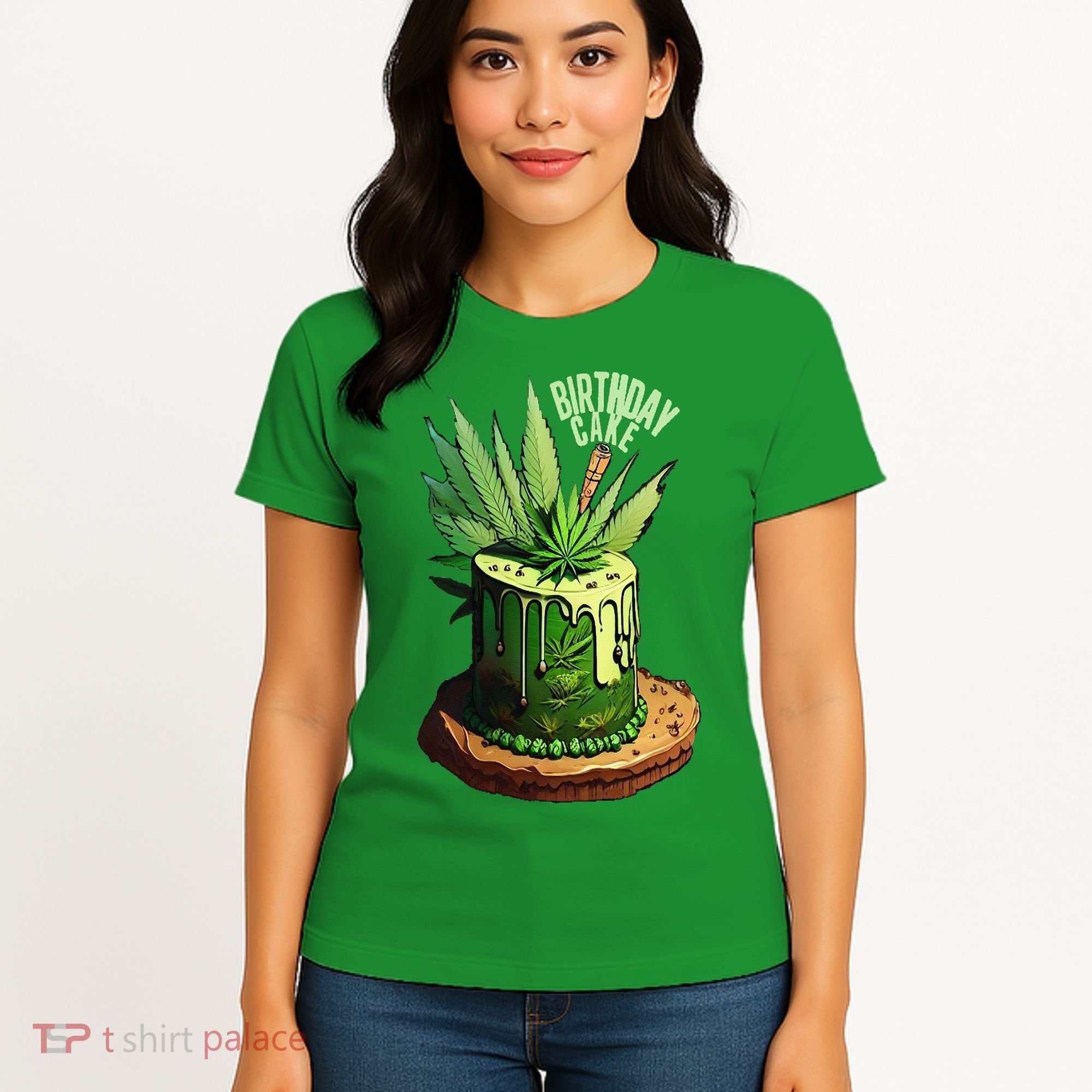 Birthday Cake 420 Cannabis Culture Stoner Weed Strain Women's T-Shirt