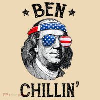 Ben Chillin 4th of July Ben Franklin USA Independence Flag Tote Bag thumb 4