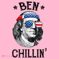 Ben Chillin 4th of July Ben Franklin USA Independence Flag Coaster thumb 2