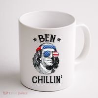 Ben Chillin 4th of July Ben Franklin USA Independence Flag Coffee Mug thumb 1