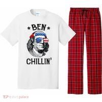 Ben Chillin 4th of July Ben Franklin USA Independence Flag Pajama Set thumb 0