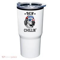 Ben Chillin 4th of July Ben Franklin USA Independence Flag Tumbler thumb 0