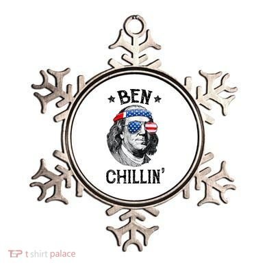 Ben Chillin 4th of July Ben Franklin USA Independence Flag Ornament