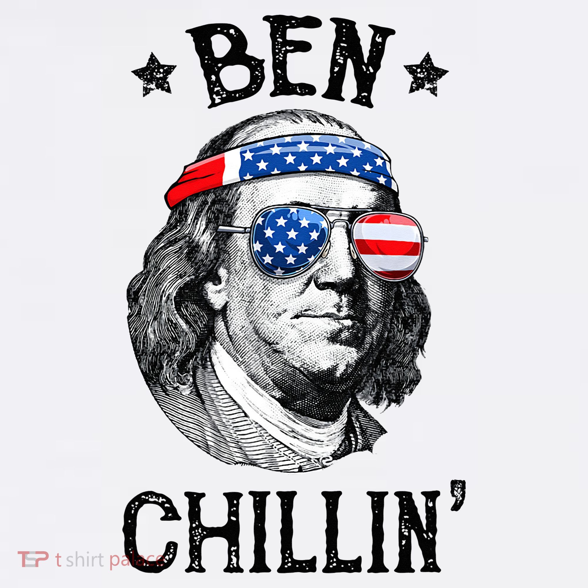 Ben Chillin 4th of July Ben Franklin USA Independence Flag Women's Tank Top
