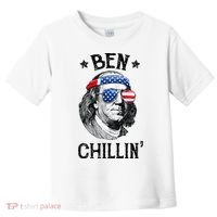 Ben Chillin 4th of July Ben Franklin USA Independence Flag Toddler T-Shirt thumb 0