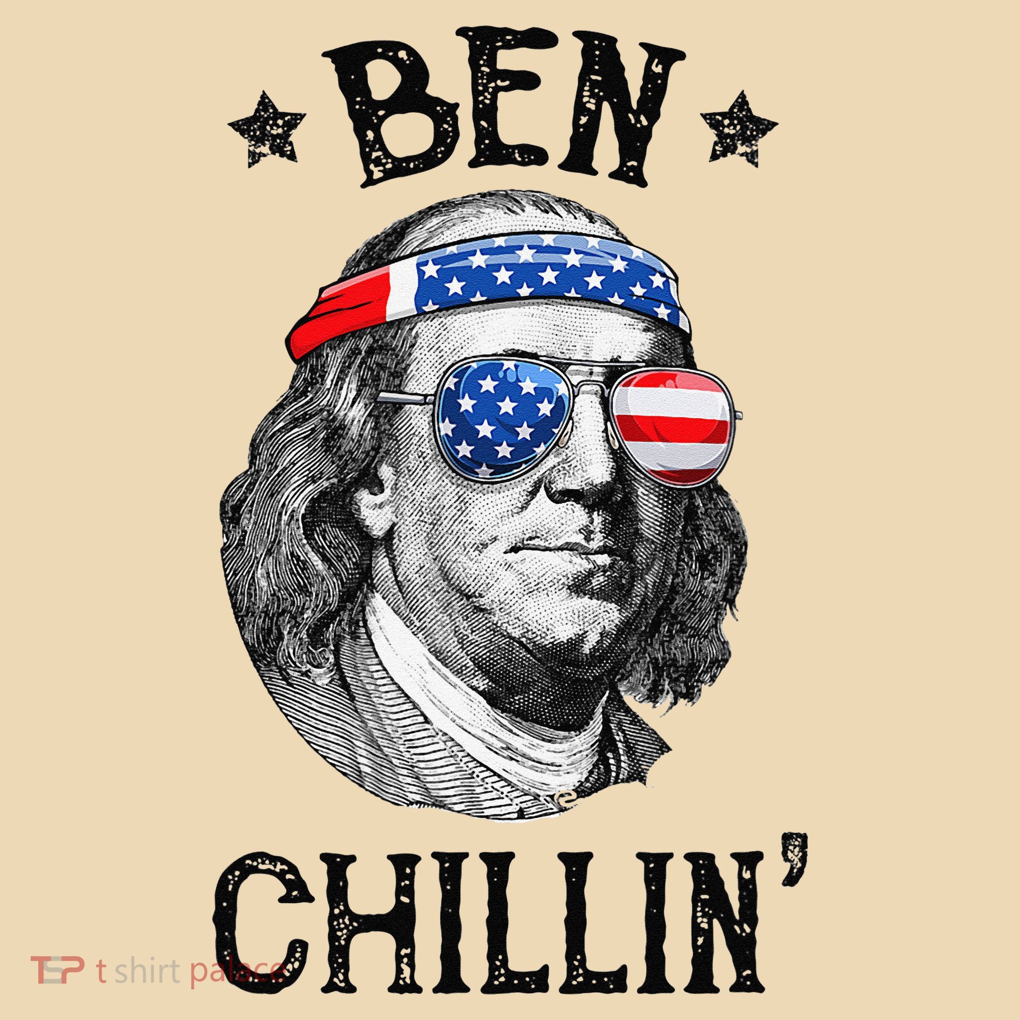 Ben Chillin 4th of July Ben Franklin USA Independence Flag Tote Bag