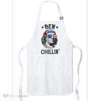 Ben Chillin 4th of July Ben Franklin USA Independence Flag Apron thumb 0