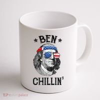 Ben Chillin 4th of July Ben Franklin USA Independence Flag Coffee Mug thumb 1
