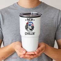 Ben Chillin 4th of July Ben Franklin USA Independence Flag Tumbler thumb 2