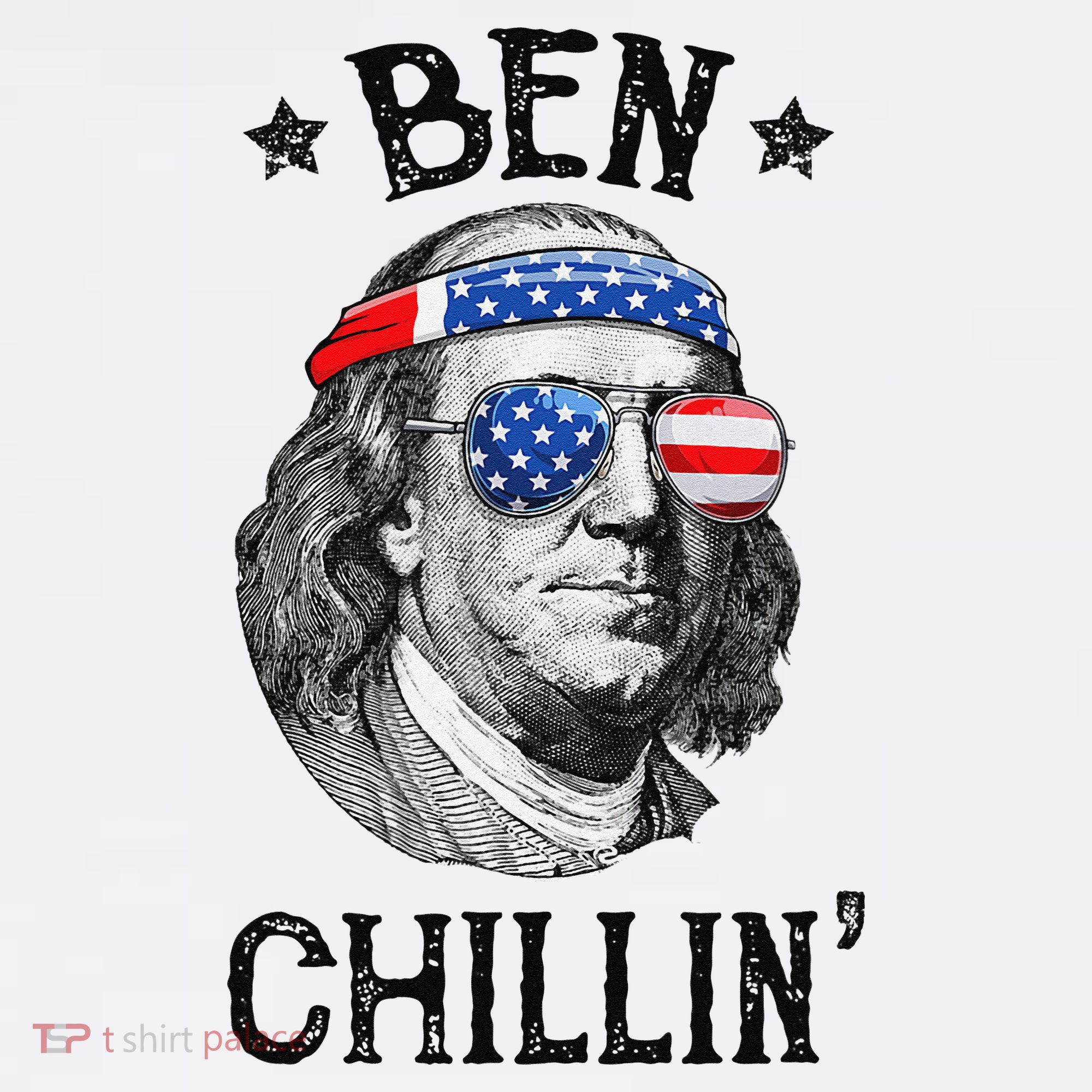 Ben Chillin 4th of July Ben Franklin USA Independence Flag Women's Tank Top