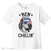Ben Chillin 4th of July Ben Franklin USA Independence Flag Toddler T-Shirt thumb 0