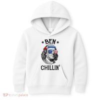 Ben Chillin 4th of July Ben Franklin USA Independence Flag Kids Hoodie thumb 0