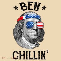 Ben Chillin 4th Of July Ben Franklin USA Independence Flag Tote Bag thumb 4