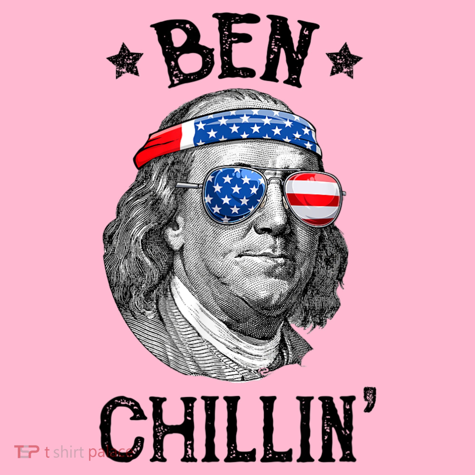 Ben Chillin 4th Of July Ben Franklin USA Independence Flag Coaster
