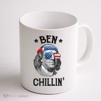 Ben Chillin 4th Of July Ben Franklin USA Independence Flag Coffee Mug thumb 1