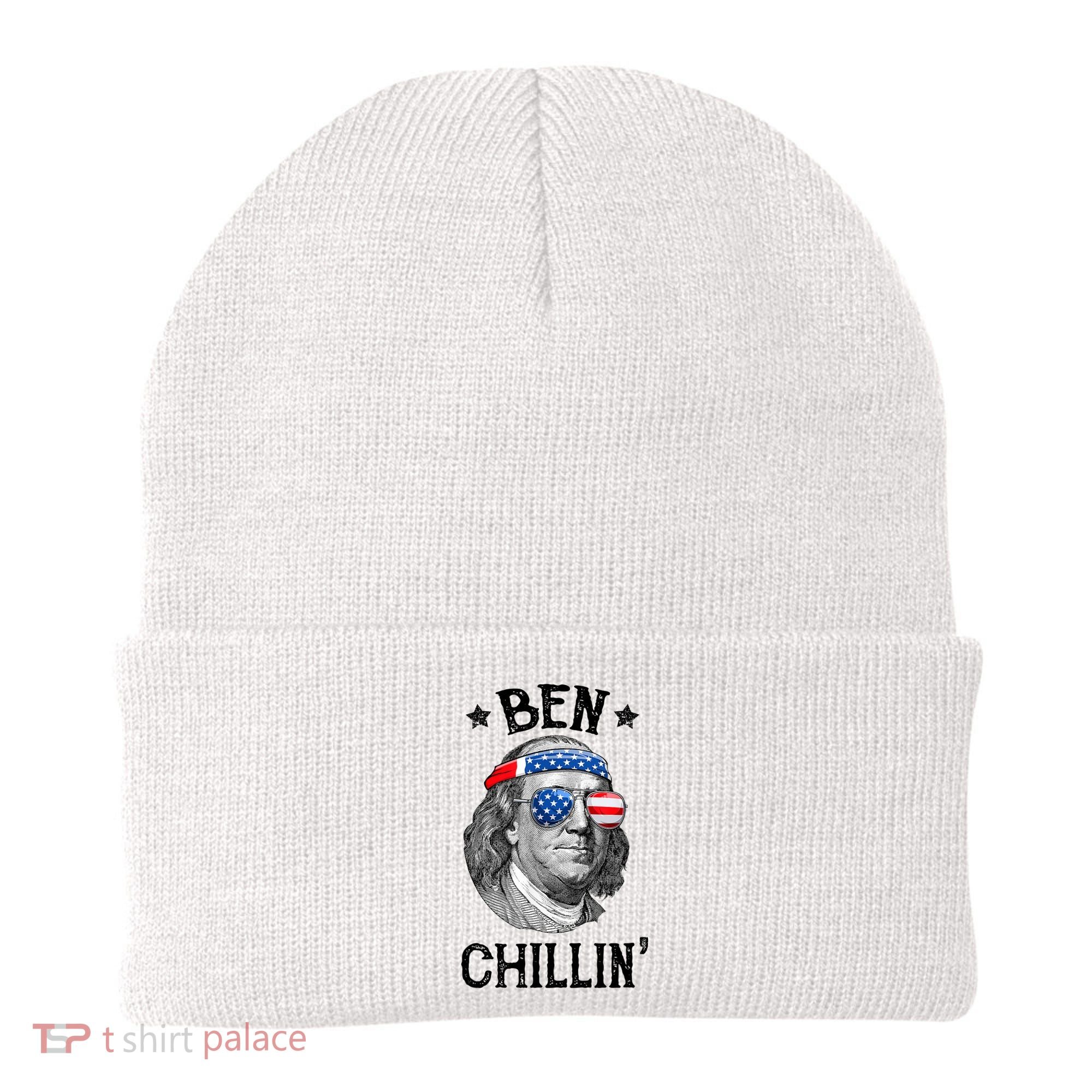 Ben Chillin 4th Of July Ben Franklin USA Independence Flag Beanie