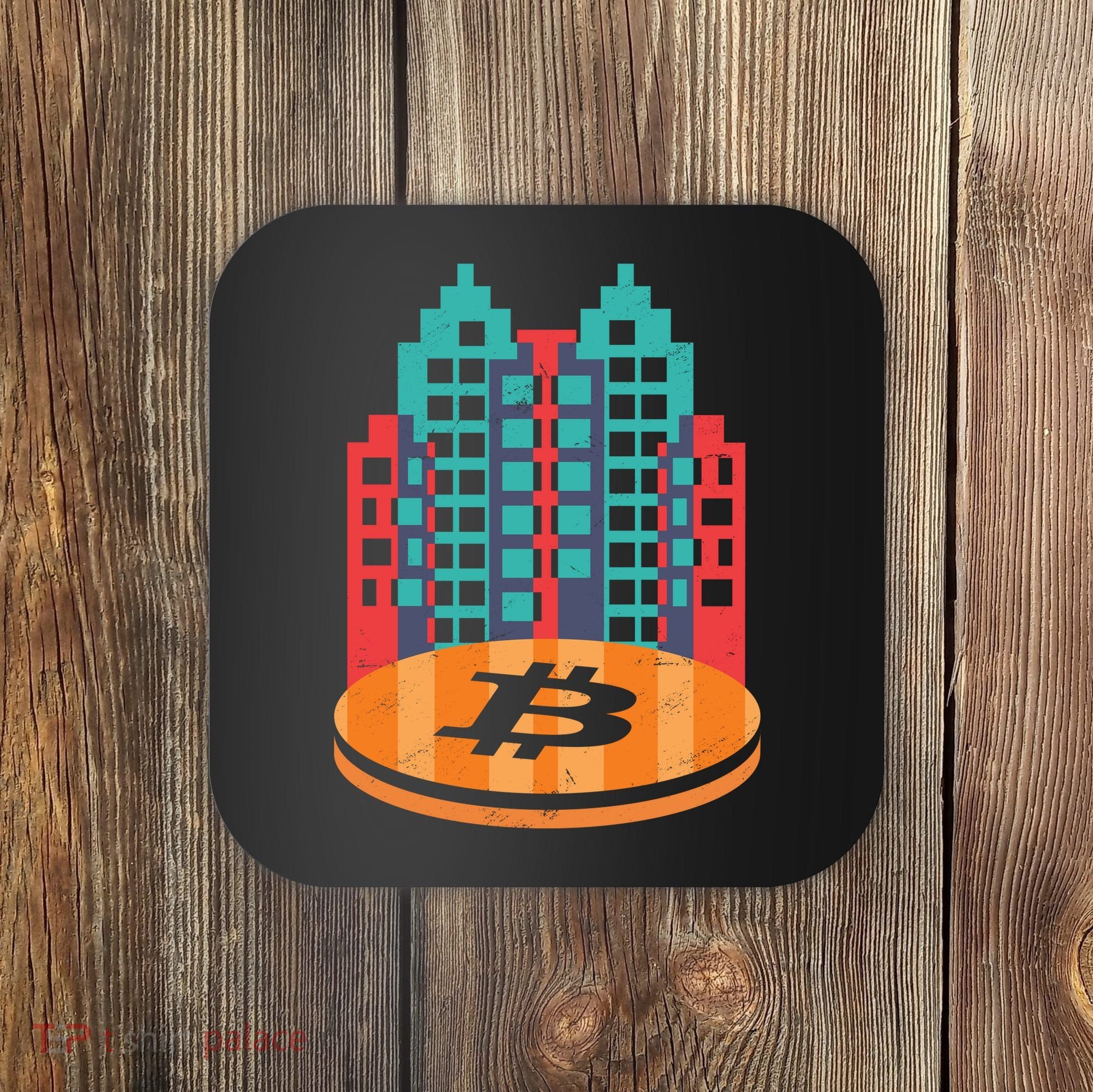 Bitcoin City Coaster