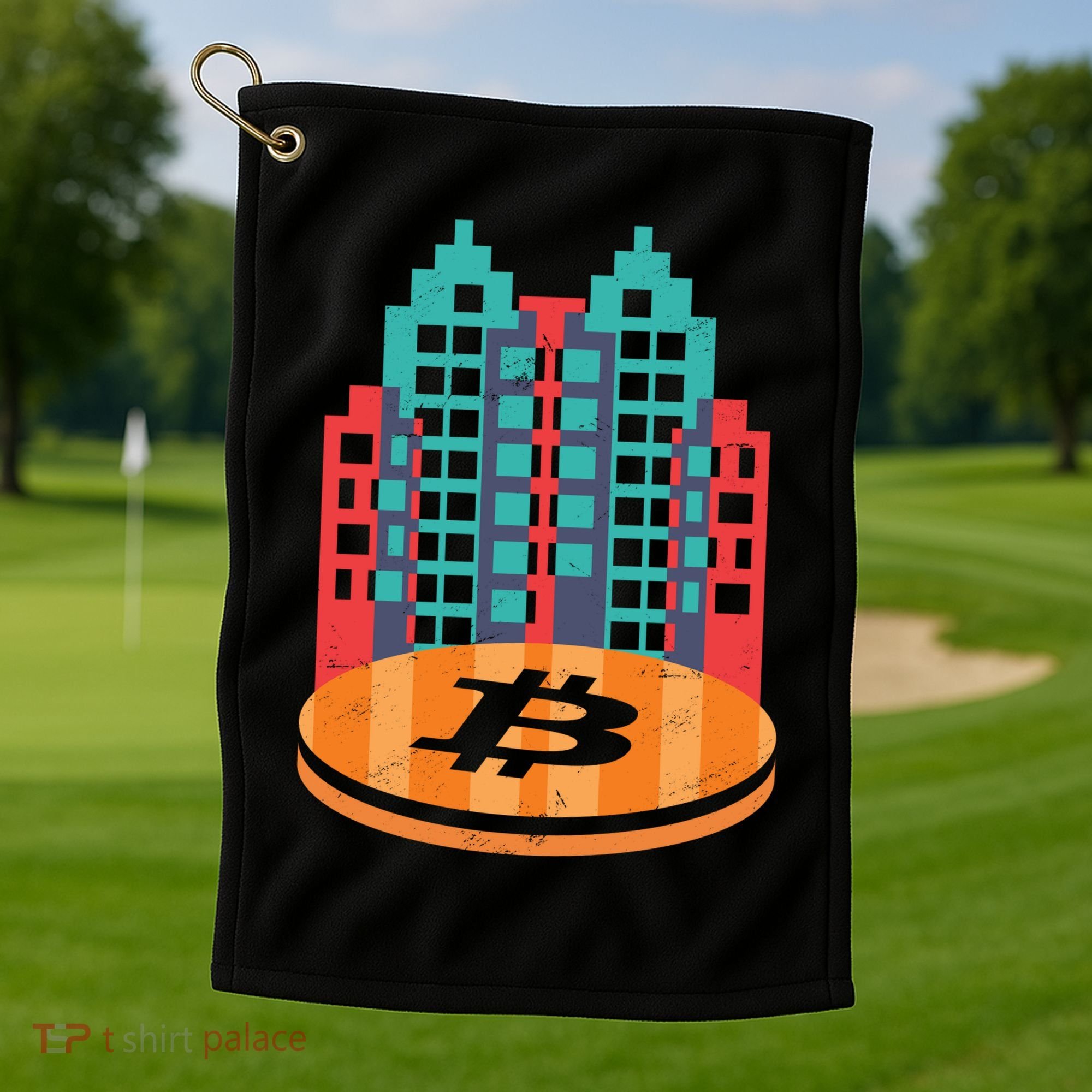 Bitcoin City Golf Towel