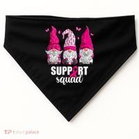 Breast Cancer Awareness Pink Gnomes Support Squad Gifts USA-Made Doggie Bandana thumb 0