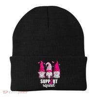 Breast Cancer Awareness Pink Gnomes Support Squad Gifts Beanie thumb 0