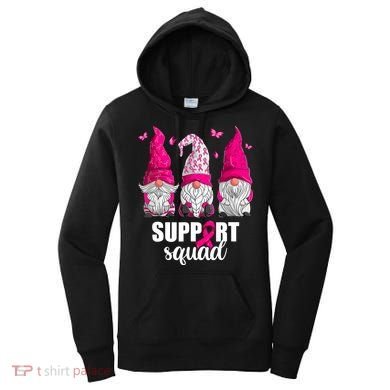 Breast Cancer Awareness Pink Gnomes Support Squad Gifts Women's Hoodie