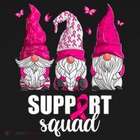 Breast Cancer Awareness Pink Gnomes Support Squad Gifts Women's Hoodie thumb 2