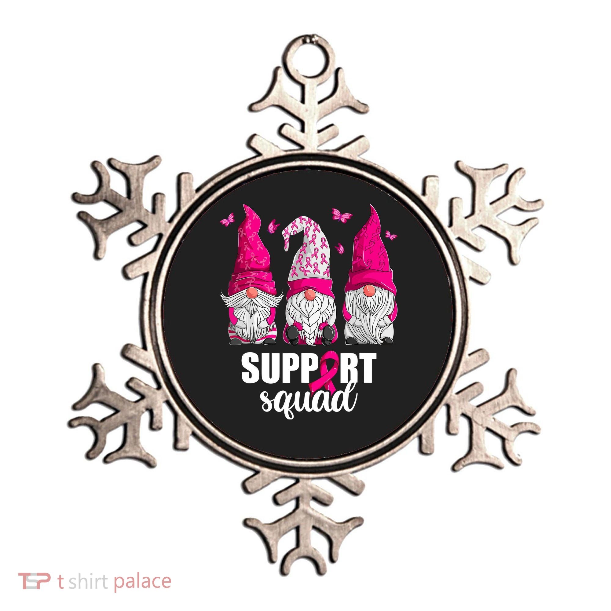 Breast Cancer Awareness Pink Gnomes Support Squad Gifts Ornament