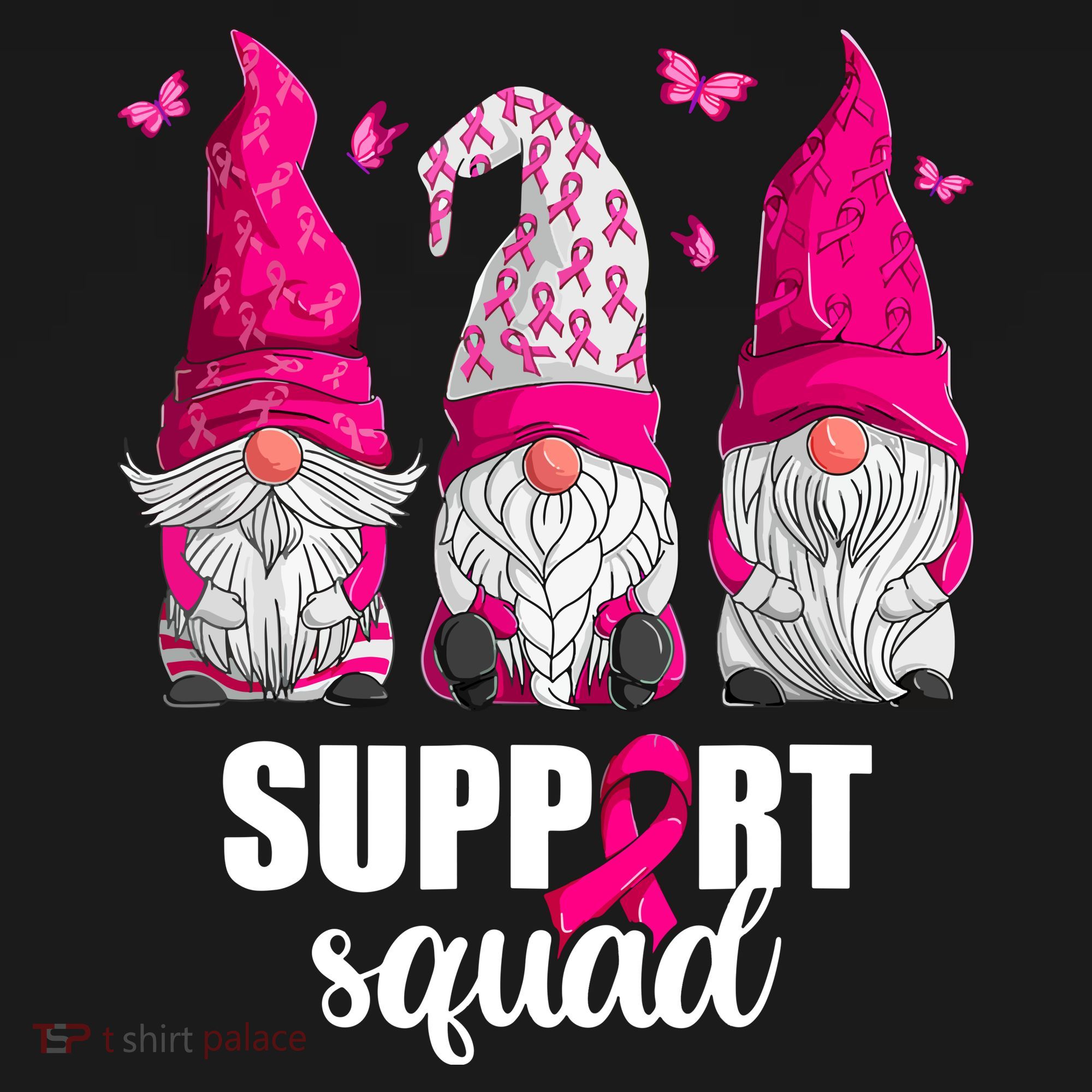 Breast Cancer Awareness Pink Gnomes Support Squad Gifts Women's Tank Top