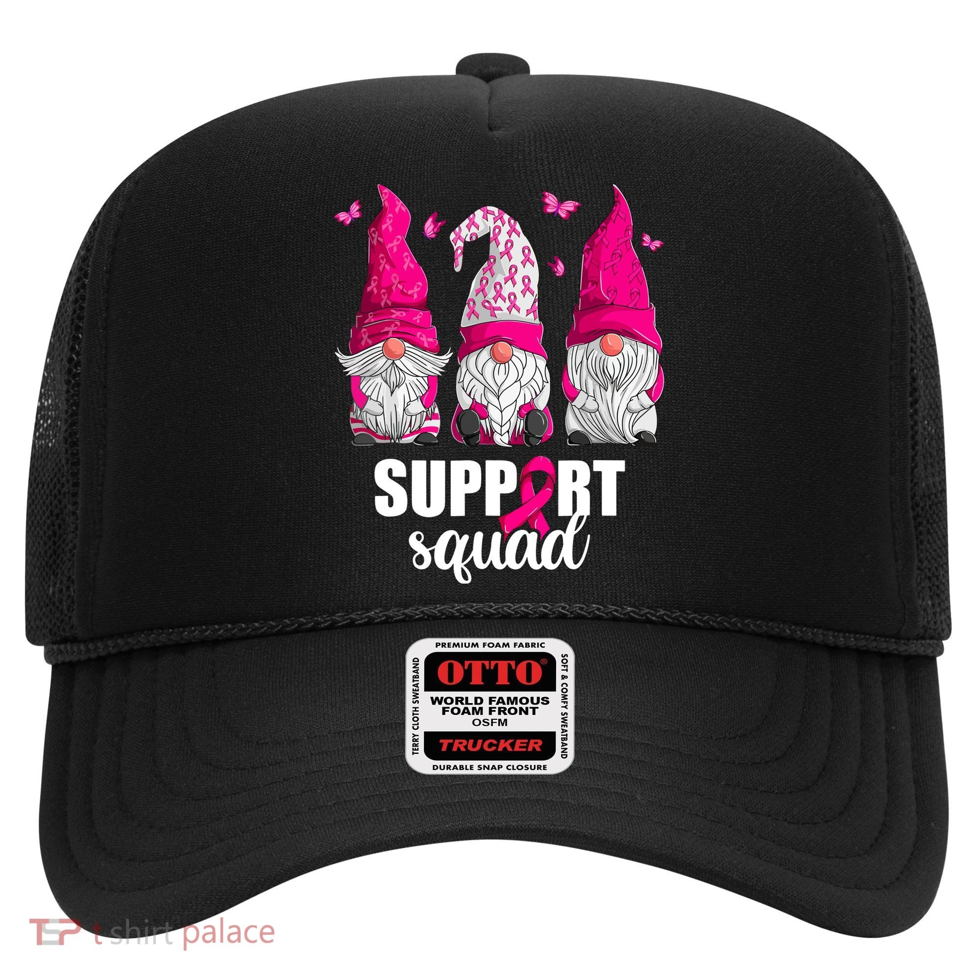 Breast Cancer Awareness Pink Gnomes Support Squad Gifts Hat