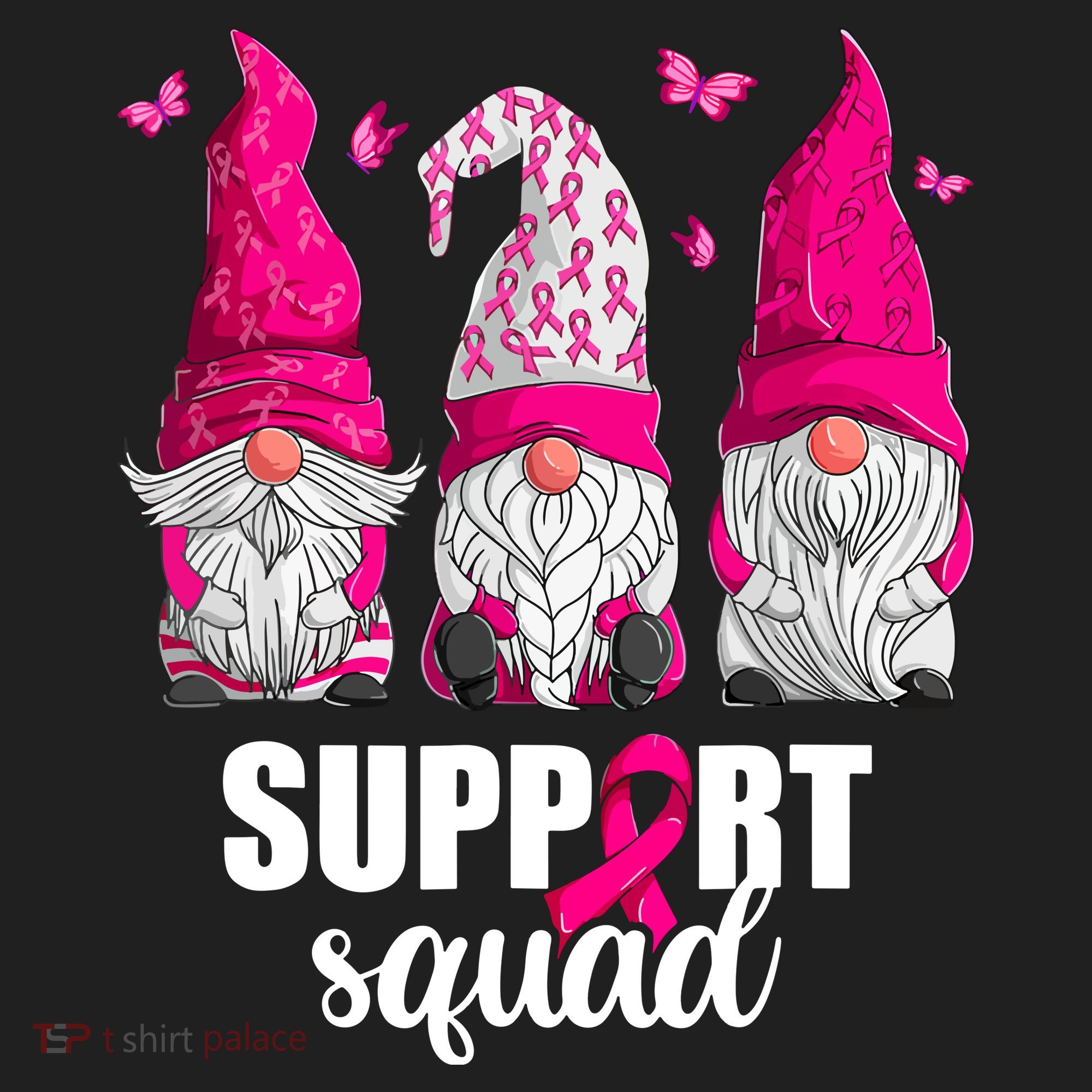 Breast Cancer Awareness Pink Gnomes Support Squad Gifts Hat