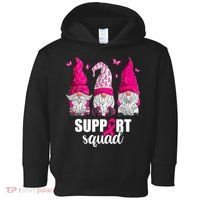 Breast Cancer Awareness Pink Gnomes Support Squad Gifts Toddler Hoodie thumb 0