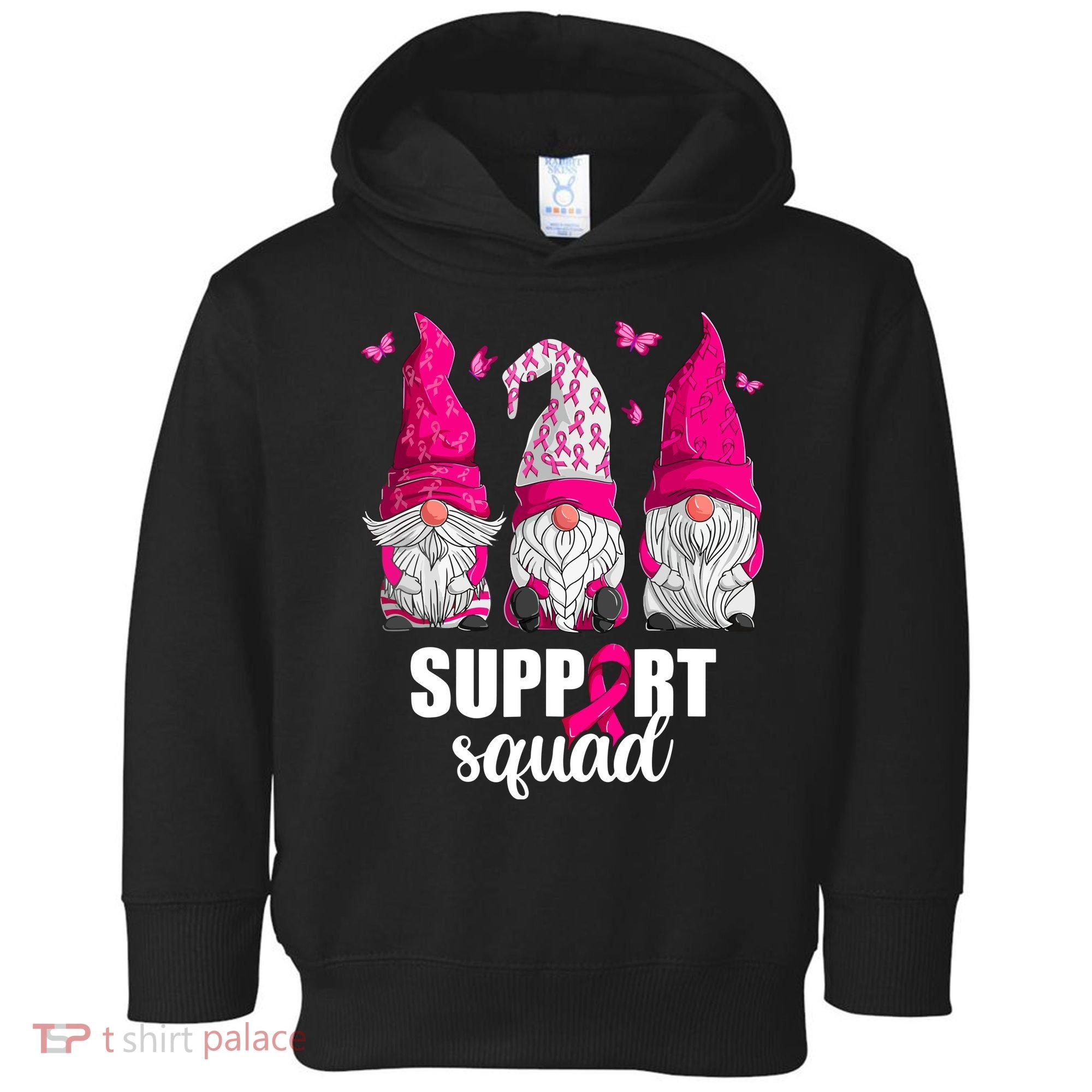 Breast Cancer Awareness Pink Gnomes Support Squad Gifts Toddler Hoodie