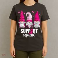 Breast Cancer Awareness Pink Gnomes Support Squad Gifts T-Shirt thumb 4