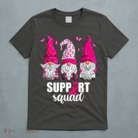 Breast Cancer Awareness Pink Gnomes Support Squad Gifts T-Shirt thumb 5