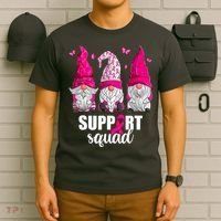 Breast Cancer Awareness Pink Gnomes Support Squad Gifts T-Shirt thumb 6