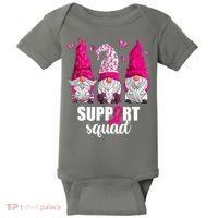 Breast Cancer Awareness Pink Gnomes Support Squad Gifts Baby Bodysuit thumb 0