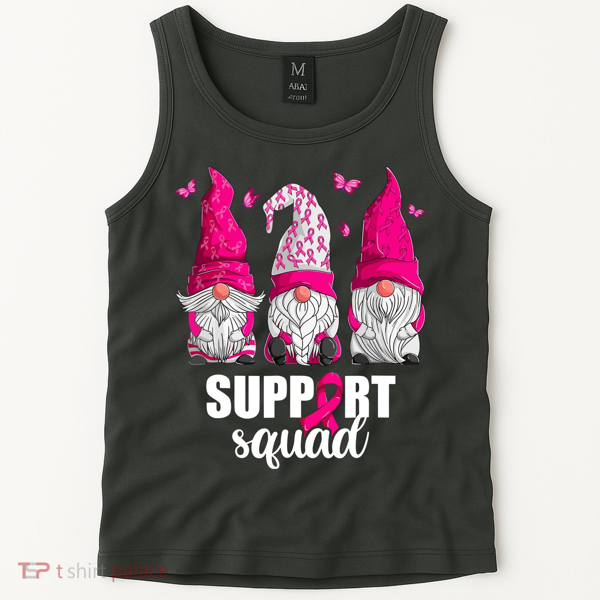 Breast Cancer Awareness Pink Gnomes Support Squad Gifts Tank Top