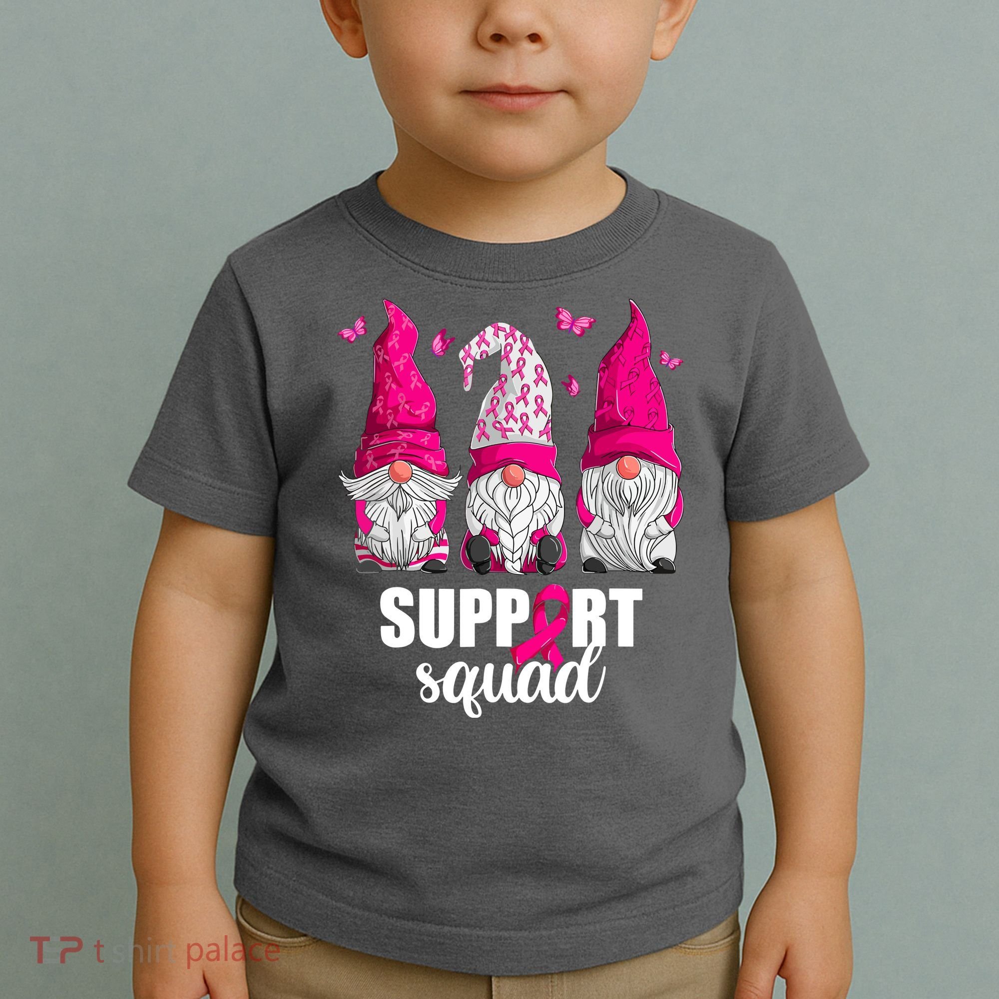 Breast Cancer Awareness Pink Gnomes Support Squad Gifts Toddler T-Shirt