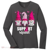 Breast Cancer Awareness Pink Gnomes Support Squad Gifts Women's Long Sleeve Shirt thumb 0