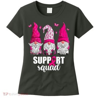 Breast Cancer Awareness Pink Gnomes Support Squad Gifts Women's T-Shirt