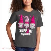 Breast Cancer Awareness Pink Gnomes Support Squad Gifts Kids T-Shirt thumb 2