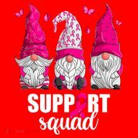 Breast Cancer Awareness Pink Gnomes Support Squad Gifts Santa Hat thumb 1