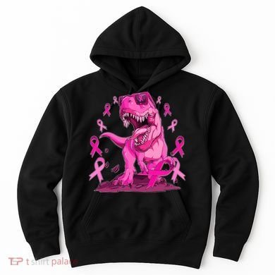 Breast Cancer Awareness Wear Pink Trex Dinosaur Hoodie