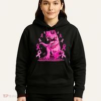 Breast Cancer Awareness Wear Pink Trex Dinosaur Hoodie thumb 5