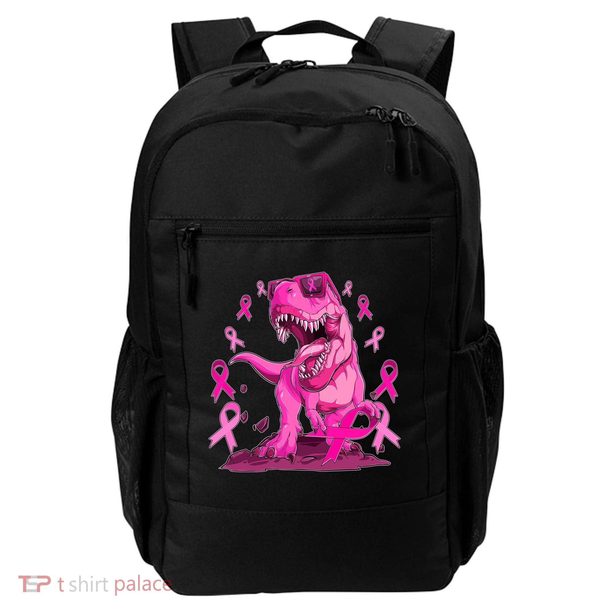Breast Cancer Awareness Wear Pink Trex Dinosaur Backpack