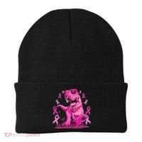 Breast Cancer Awareness Wear Pink Trex Dinosaur Beanie thumb 0